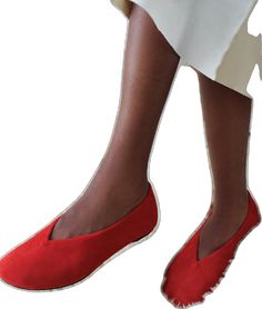 Casual Slip-on Flats With Red Sole, Red Slip-on Flats With Flat Heel, Elegant Red Ballet Flats With Flat Heel, Red Flat Slip-ons With Leather Sole, Casual Red Flats With Leather Sole, Chic Red Ballet Flats With Leather Sole, Casual Red Flats For Spring, Casual Flats With Red Sole, Red Slip-ons For Summer