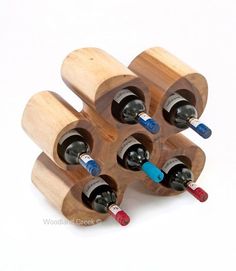 Six Bottle Wine Rack Gold Metal Dining Table, Wood Wine Bottle Holder, Barnwood Coffee Table, Unique Wine Gifts, Wood Inspiration, Wine Bottle Rack, Organic Wine, Wine Display, Wine Bottle Holder