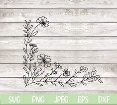 the svg file has flowers on it and is ready to be used for cutting