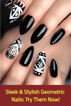 Exploring the world of geometric nail art offers endless creativity and precision, transforming your nails into miniature canvases of abstract beauty. Geometric Nails, Matte Nails Design