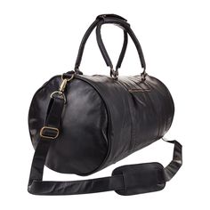 The MAHI Duffle in Ebony Black Leather | MAHI Leather | #leather #Duffle #overnight #gym #Bag Classic Purse, Gift Sets For Her, Leather Workshop, Sustainable Leather, Leather Duffle Bag, Purse Gift, Leather Artisan, Leather Duffle, Valentines Gifts For Him