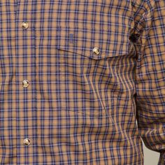 Named for our El Paso factory, this rugged, cotton western shirt features a cowboy yoke in front and back with a subtle, embroidered mirrored-L emblem on the left pocket and lower placket. Classic cowboy fit. Model is 6'0 and wearing size M. Country Style Cotton Shirt For Rodeo, Collared Shirt For Ranch In Fall, Western Style Relaxed Fit Shirt For Fall, Country Style Button-up Cotton Tops, Country Style Cotton Button-up Tops, Cotton Button-up Country Tops, Western Style Collared Cotton Shirt, Western Cotton Collared Shirt, Western Style Cotton Collared Shirt