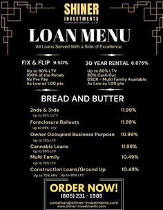 an advertisement for a restaurant that sells bread and butter, which is also available on the menu