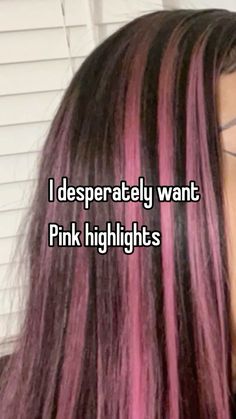 Hot Pink Highlights In Brown Hair Curly, Pink Highlights Brown Hair, Pink Highlights Hair, Brown Hair Pink Highlights, Pink Highlights In Brown Hair, Brown To Pink Balayage, Brown Hair With Pink Highlights, Pink Hairstyles, Pink Hair Streaks