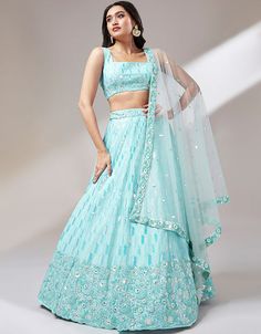 Designer Party Wear Heavy Lehenga Choli Collection Turquoise Blue Poly Georgette Lehenga Choli Blue Embroidery Work RT8082-180232 – Arabic attire Blue Georgette Lehenga, Heavy Lehenga, Lehenga Dupatta, Georgette Lehenga, Turquoise Blue Color, Blue Lehenga, Blue Embroidery, Chaniya Choli, Net Dupatta