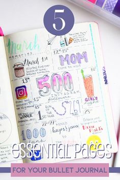 There are a million spreads and collections that you can add to your bullet journal, but Erin of The Petite Planner explains perfectly why these five spreads are truly essential bullet journal pages. #bulletjournal #bulletjournalspreads #bulletjournallayouts #bulletjournalideas #bulletjournaling #bulletjournalpageideas #journalingpages Bullet Journal Collections, Bullet Journal Spreads