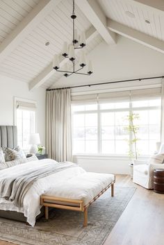 Mcgee Bedroom, Vaulted Ceiling Bedroom, The Mcgee Home, Mcgee Home, Bedroom Photos, Studio Mcgee, Master Bedrooms Decor, Main Bedroom, Guest Bedroom