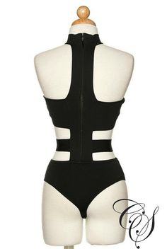 Jessie Choker Knit Cutout Strap Bodysuit, Bodysuit - Designs By Cece Symoné