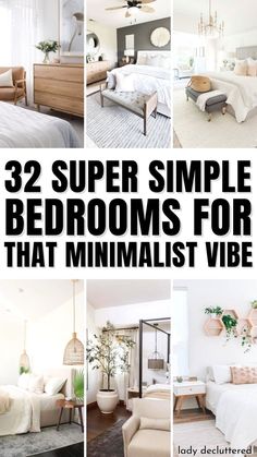 32 Super Simple Bedrooms for That Minimalist Vibe Minimum Bedroom Decor, Small Bed Decorating Ideas, Minimalist Boho Bedrooms Chic, Bedroom Inspirations Single Woman, Modern Minimalist Bedroom Design Ideas, Minimalist Master Bedrooms Decor Modern, Bedroom Decor Ideas For Women Simple, Scandinavian Bedroom Decor Inspiration, Minimalist Bed Styling