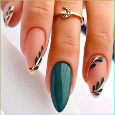 Press On Nails . Forest Green And Pink. Just As Described In The Pictures. Kutek Disney, Valentine Nails, Colorful Nails, Green Nail, Orange Nails, Prom Nails, Nail Arts