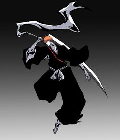 an anime character with two swords in his hand