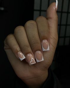 Square Nail Designs, Colored Acrylic Nails, French Acrylic Nails, Short Square Acrylic Nails