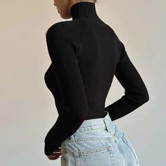 With a stylish and elegant appearance, women's Sweaters are suitable for daily use and will complete your style. The product, which uses cotton and polyester in its production, has many different color options. The product, which has S-L sizes, is just a click away with its affordable prices and free shipping. Designed by Thekittenpark Turtleneck Jeans Outfit, Last Day Of School Outfits, Last Day Of School Outfit, Mental Happiness, Birthday Tops, Character Outfits Ideas, Trending Tops, Jumper Designs, Sweater Streetwear