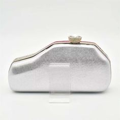 Clutch Bag For Women Who Go For Shopping, Dating, Evening Party or Wedding. Silver Clutch Box Bag For Events, Silver Clutch Box Bag For Party, Silver Shoulder Bag With Pearl Handle For Events, Silver Handheld Box Bag For Evening, Luxury Silver Evening Bag For Wedding Guest, Silver Rectangular Coin Purse For Wedding, Elegant Cosmetic Bag Gift, Silver Pouch Evening Bag For Events, Silver Pouch Box Bag For Evening