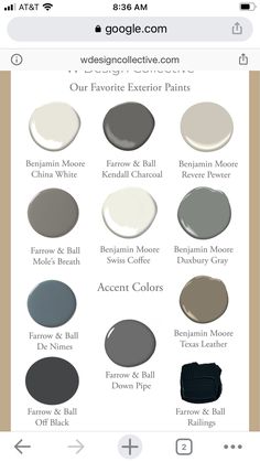 the different shades of gray paint for walls and ceiling in an info sheet with text