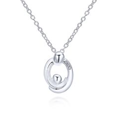 With a shape inspired by a mother's embrace of her child, this memorable design and 925 silver setting and chain are the perfect gift. Diamond Oval Pendant Necklace, White Gold Sterling Silver Necklace With Oval Pendant, Fine Jewelry Necklace With Oval Pendant And Clavicle Chain, Elegant Silver Necklaces With Oval Pendant, Elegant Polished Pendant Chain Necklace, Silver Necklace With Oval Pendant And Clavicle Chain, Silver Oval Pendant Necklace With Clavicle Chain, Silver Clavicle Chain Necklace With Oval Pendant, Elegant Necklace With Oval Pendant And Clavicle Chain