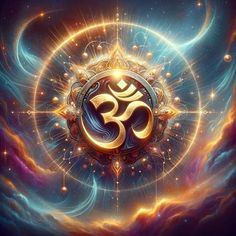 an image of the om shan symbol in space