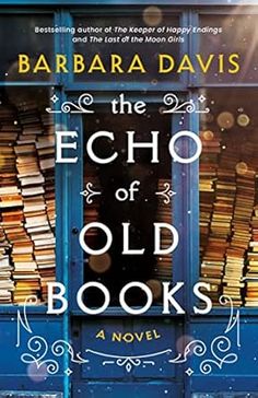 the echo of old books is shown in front of an open window with lots of books on