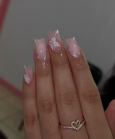 🎀🎀 26 Birthday Nails, Luxury Short Nails, Short Pink And White Nails, Gel Nails Square, Summery Nails