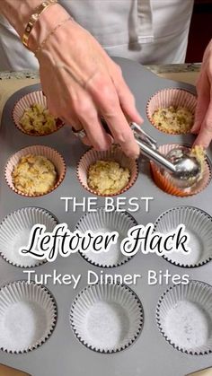 the best leftover black turkey dinner bites are in muffin tins and ready to be eaten