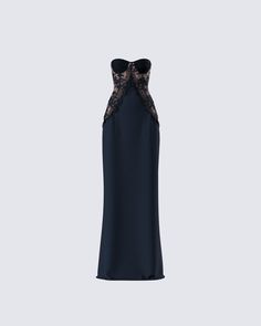 They say the best revenge is looking good and doing better 😏 Have them regretting all their choices when you step out in this sexy black maxi dress made from a mix of georgette and lace fabric and complete with boning and a back zipper 🖤 Sheer Bodice Lace Maxi Gown, Lace Gown With Sheer Bodice, Maxi Length, Maxi Length Lace Gown With Sheer Bodice, Lace Gown With Sheer Bodice In Maxi Length, Formal Backless Gown With Lace Bodice, Black Gown With Boned Bodice For Gala, Black Gala Gown With Boned Bodice, Fitted Lace Maxi Dress With Lace Bodice, Fitted Lace Dress With Maxi Length Bodice