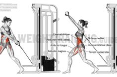 an image of a woman doing squats on a pull - up machine with the words,