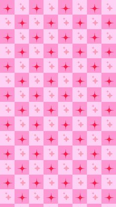 a pink and red pattern with stars on it