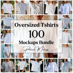 100 Oversize White T-shirt Mockups Model Photoshoot ➣ Spruce up your shop this summer with this freshly made mockup bundle. These high-quality mockup templates are for placing your graphic design art onto. They can be used for your print-on-demand business or other creative needs. Your mockups will be ready within a Canva Document immediately after purchase. Download includes: * 1 PDF link to access 100 oversized white t-shirt mockup files in Canva * No watermarks, logos, or branding will be on the mockups * The mockups will be blank and ready to place your designs on them * Commercial and personal use granted How to download: → Login to Etsy → Click on "Your account" icon (top right) → Select "Purchases and reviews" → Find the correct order. Click on "Download Files" (to the right of the Oversized White T Shirt, T Shirt Mockup, Mockup Templates, Tshirt Mockup, Shirt Mockup, Graphic Design Art, White Tshirt, Mockup, Design Art