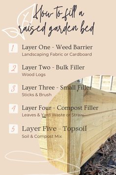 DIY garden, gardening, raised garden bed, filling raised garden beds Where To Put Raised Garden Beds, What To Layer In Raised Garden Bed, Filling A Garden Bed, How To Build Raised Bed Garden, How To Layer Garden Boxes, Garden Box Layers, Layering Soil For Raised Beds, Raised Garden Beds Layers, Raised Bed Garden Layers