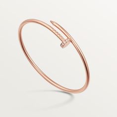 CRB6065817 - Juste un Clou bracelet SM - Rose gold, diamonds - Cartier Juste Un Clou Bracelet, Nail Bangle, Bracelet Cartier, Cartier Earrings, Womens Bangles, Bracelet Rose Gold, The Bangles, Bracelet Collection, Love Bracelets