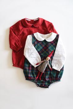 Baby Christmas Costumes, Baby Christmas Outfits, Plaid Romper, Goth Baby, Baby Mode, Christmas Romper, Plaid Baby, White Linen Shirt