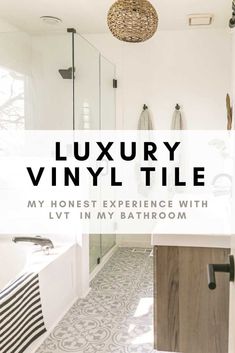 luxury vinyl tile bathroom flooring ideas Luxury Vinyl Flooring Bathroom, Vinyl Plank Flooring Bathroom, Luxury Vinyl Tile Bathroom, Vinyl Tile Bathroom, Vinyl Bathroom Flooring, Laminate Tile Flooring, Type Of Flooring, Best Bathroom Flooring, Laundry Room Tile