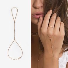 Crystal Bracelet Hand Chain Bracelet Rose Gold Bracelet - Etsy Silver Hand Chain, Finger Bracelets, Hand Chain Bracelet, Bracelet Rose Gold, Hand Accessories, Bracelet Dainty, Dainty Bracelet, Jewelry Lookbook, Hand Chain