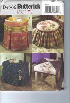 the sewing pattern for this table and chair cover is easy to sew, so it can be used as a stool or ottoman