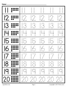 the number ten worksheet for numbers 1 - 10 with an image of it