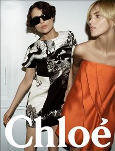 two women in dresses standing next to each other with the word'chloe'on them