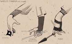 an image of different types of hands with scissors and knives on them, from the earliest century to the present day