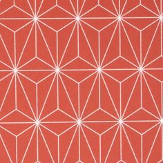 an orange and white wallpaper with geometric shapes on it's sides, in the middle