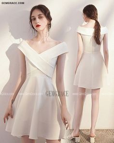 10% off now|Chic Cross Vneck Little White Hoco Dress Fit And Flare at GemGrace. Click to learn our pro custom-made service for wedding dress, formal dress. View Homecoming Dresses for more ideas. Stable shipping world-wide. White A-line V-neck Party Dress, White Surplice Neckline Mini Dress For Party, White Mini Dress With Surplice Neckline For Party, Elegant White Mini Dress With Surplice Neckline, White A-line V-neck Dress For Evening, White A-line V-neck Evening Dress, White Mini Length V-neck Dress For Evening, Elegant White V-neck Mini Dress, Chic White A-line V-neck Dress