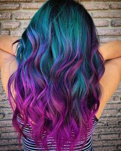 Galaxy Hair Color, Galaxy Hair, Rainbow Hair Color, Cute Hair Colors, Bright Hair Colors, Pulp Riot, Multicolored Hair, Beautiful Hair Color, Pretty Hair Color