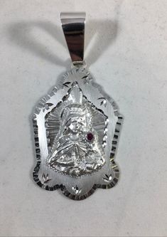 YenMassy original hand Made Santa Barbara Medal 925 silver 1 about 1 1/2 inches tall Commemorative Silver Jewelry With Charms, Silver Jewelry With Charms For Commemoration, Collectible Silver Medallion Jewelry, Silver Commemoration Jewelry With Charms, Silver Charms Jewelry For Commemoration, Commemorative Silver Charm Jewelry, Silver Round Pendant For Anniversary, Silver Necklace With Large Pendant For Commemoration, Silver Initial Pendant Medallion Necklace, Tarnish Resistant