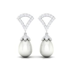 Product Details Radiate trendiness and chic style with Freshwater Pearl Contemporary Earrings, featuring divine drop-shaped pearls for an exquisite look. Product Information SKU SHP-EARRINGS062210030 Weight 1.44 gm (Approximate) FRESHWATER PEARL INFORMATION No.of Stones 2 Pieces Total Weight 5.48 Carat (Approximate) Dimension(approx) Drops-6X9 mm-2 Pcs Color White Cut Brilliant Shape Drops Setting Type Bead-Set Quality Grade AAA DIAMOND INFORMATION No.of Stones 80 Pieces Total Weight 0.56 Carat Luxury Drop Pearl Earrings, Luxury White Drop Teardrop Earrings, Elegant Briolette Diamond Earrings For Formal Occasions, Elegant White Diamond Earrings, Luxury White Pear-shaped Earrings, Teardrop Diamond Pearl Earrings For Evening, Modern White Gold Teardrop Pearl Earrings, Elegant Diamond Teardrop Earrings, Modern Pear-shaped Earrings For Wedding