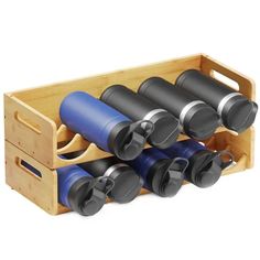 SpaceAid Bamboo Water Bottle Storage Organizer Water Bottle Storage Rack, Water Bottle Organizer, Bamboo Water Bottle, Labels Kitchen, Bottle Organizer, Water Bottle Organization, Water Bottle Storage, Wine Rack Cabinet, Wine Bottle Holder