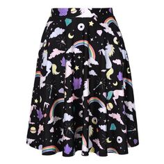 HDE fun print, midi skater skirts are flowy, pleated, and feature cute prints with trendy themes like cats and unicorns. High waisted and knee length, these skirts offer an elastic waist for comfortable all day wear. These soft, stretchy, and lightweight circle skirts are perfect for back to school and parties. Size: S.  Color: Multicolor.  Gender: female.  Age Group: adult. Style Long Skirt, Midi Skater Skirt, Skater Skirts, Skirt Knee Length, Half Skirt, Printed Midi Skirt, Super Cute Dresses, Skirts For Women, Casual Heels