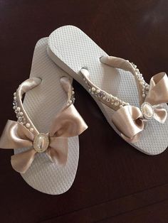 Wedding Flip Flops/Wedges/Shoes.BRIDAL Flip Flops. Flip Flops. | Etsy Flip Flop Craft, Bridal Flip Flops, Bridal Slippers, Decorating Flip Flops, Wedding Flip Flops, Diy Sandals, Shoes Bride, Diy Slippers