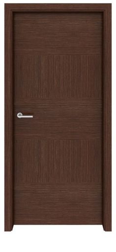 an open wooden door with a handle on the front and side panels, isolated against a white background