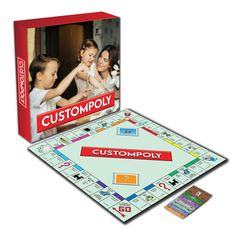 a family board game is shown in front of the box