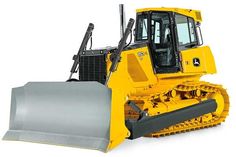 a yellow bulldozer is shown on a white background