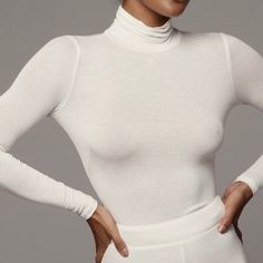 Long Sleeve Alil Sheer Love This Just Alil Big True Size Small . Classic White Turtleneck Top, White Turtleneck Loungewear Top, White Turtleneck Top For Loungewear, Elegant Winter White Turtleneck Top, Elegant Beige Top For Loungewear, Winter White Tops For Layering, Feminine White Tops For Loungewear, Chic Winter White Tops, Elegant Long Sleeve Tops In Winter White