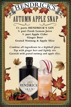 an autumn apple snapp gin poster